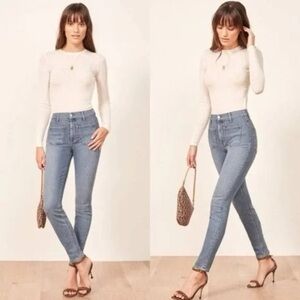 NWT Reformation High & Skinny with Patch Pockets in Catalina, sz 30